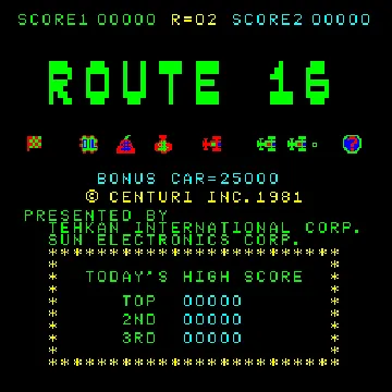 Route 16 screen shot title